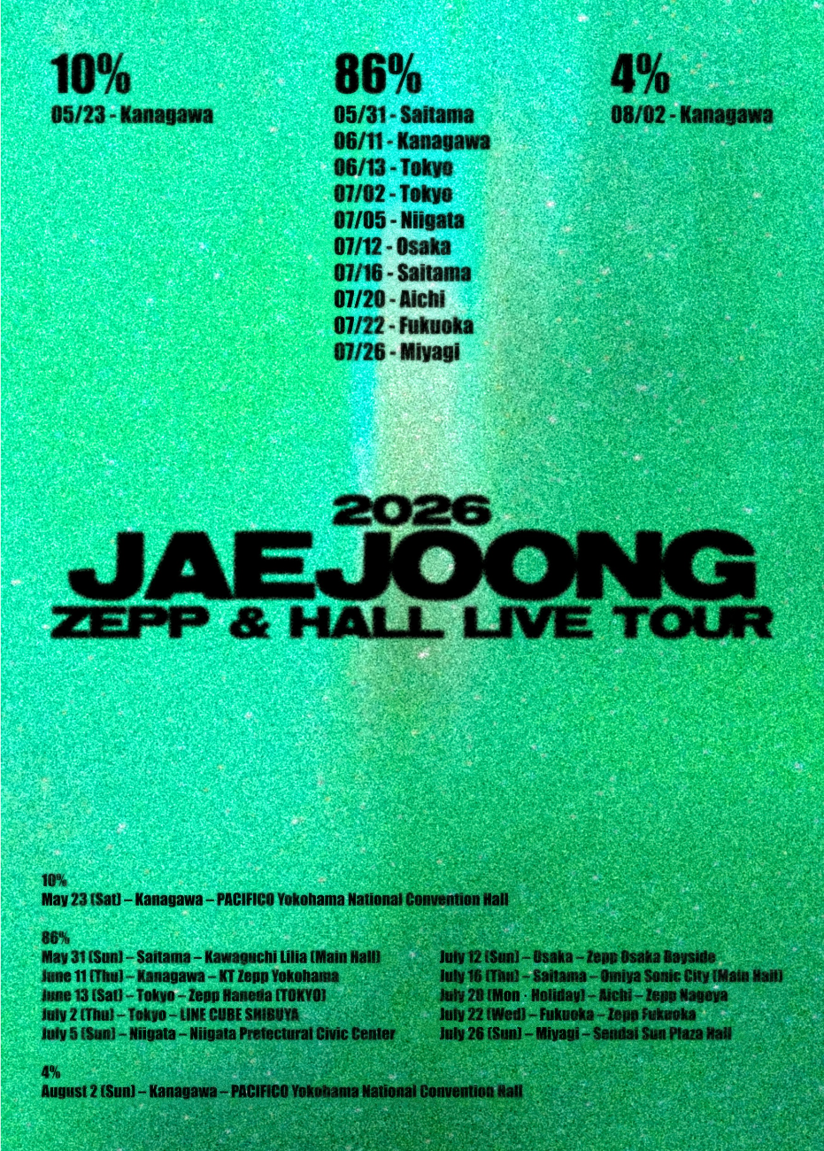 JAEJOONG│2026 JAEJOONG ZEPP & HALL LIVE TOUR – 86% –