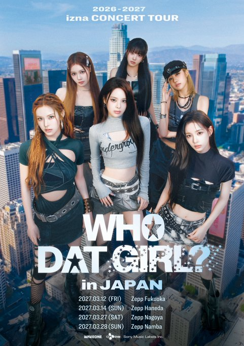 izna│2026-2027 izna Concert Tour: WHO DAT GIRL? in JAPAN
