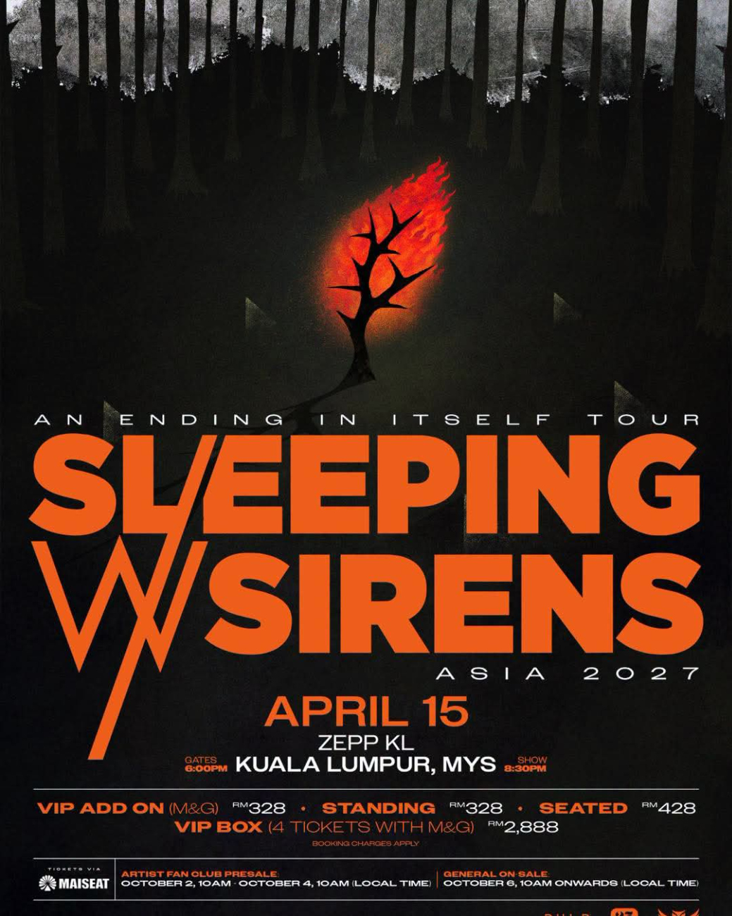 Sleeping with Sirens│[Kuala Lumpur]SLEEPING WITH SIRENS 'AN ENDING IN ITSELF TOUR ASIA 2027' IN KUALA LUMPUR